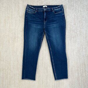 Vervet Emerson Blue Raw Hem Crop Skinny Jeans 20